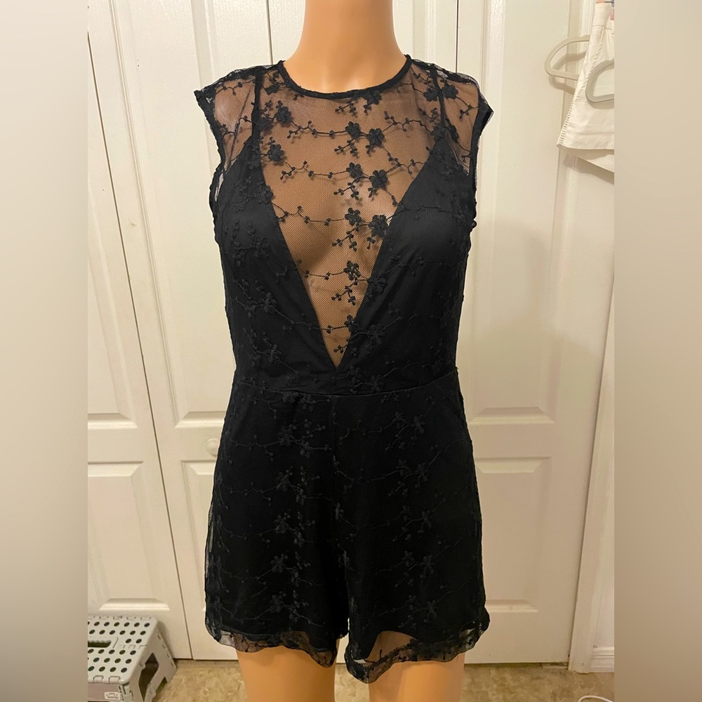 Lace Floral Romper S